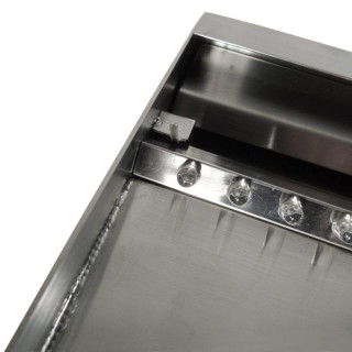 Ubbink Niagara, 30 LED WALL - Wasserfall, Inox 316L, Trafo 12V, 20 LEDs warmweiß, 1"- H10 x 30 x 20 cm, LED: 180 Lumen, EEK A+, 3W