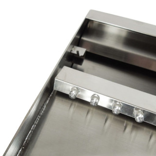 Ubbink Niagara, 30 LED WALL - Wasserfall, Inox 316L, Trafo 12V, 20 LEDs warmweiß, 1"- H10 x 30 x 20 cm, LED: 180 Lumen, EEK A+, 3W