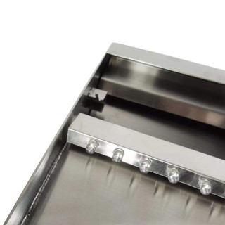 Ubbink Niagara, 90 LED WALL - Wasserfall, Inox 316L, Trafo 12V, 62 LEDs warmweiß, 1" - H10 x 90 x 20 cm, LED: 420 Lumen, EEK A+, 7W