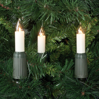 Rotpfleil Weihnachtsbaumkette 15-fl. klar/elfenbein, E14/16V/4W