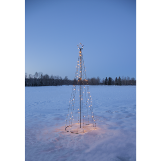 STAR Trading LED-Tannenbaum-Simulation m. Stern 2,1m 170 BS ww/schwarz