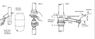 NATURE Regentonnenanschlussset für Fallrohre mit einem Durchmesser von 70 bis 80 mm