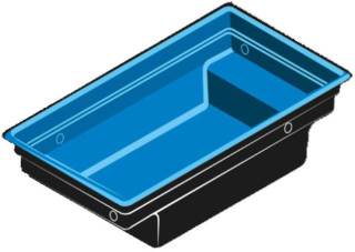 Ubbink QUADRA C2 - Fertigteich - HDPE, Fassungsvermögen 1500 l