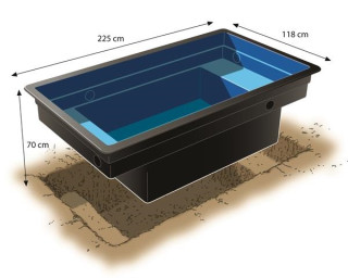 Ubbink QUADRA C2 - Fertigteich - HDPE, Fassungsvermögen 1500 l