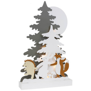 Star Trading Weihnachtsleuchter Tiere im Wald, Igel, Fuchs und Hase