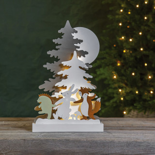 Star Trading Weihnachtsleuchter Tiere im Wald, Igel, Fuchs und Hase