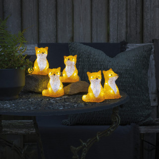 Konstsmide LED-Füchse 5er-Set