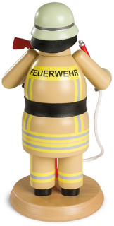 Räuchermann, Gross Feuerwehrmann, Safaribeige, 13x24cm