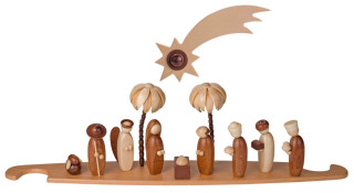 Motivplattform für Moderne Lichterspitze Heilige Familie Inkl. Schweifstern Natur