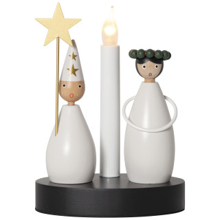 Star Trading Weihnachtsleuchter, CHRISTMAS JOY, 1 warmweiße LED