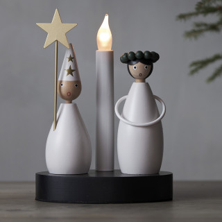 Star Trading Weihnachtsleuchter, CHRISTMAS JOY, 1 warmweiße LED