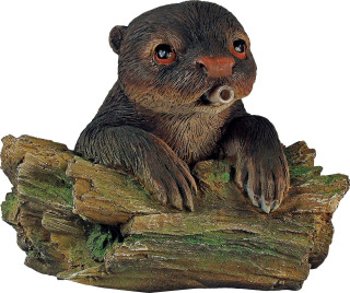 Ubbink Schwimmender Wasserspeier Otter auf seinem Baumstamm