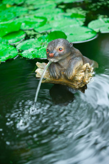 Ubbink Schwimmender Wasserspeier Otter auf seinem Baumstamm