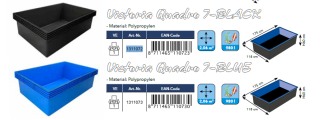 Ubbink Victoria Quadro 7 blue - Kübel, rechteckig - 980L