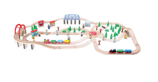 Small Foot Eisenbahnset Berufsverkehr Holz