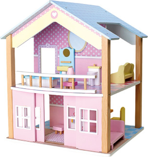 Small Foot Puppenhaus Blaues Dach 2 Etagen