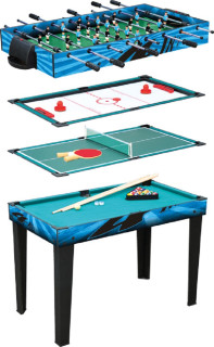 Small Foot Multifunktionstisch 4 in 1 Billiard, Tischtennis, Airhockey