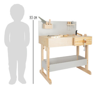 Small Foot Kinderwerkbank Grau mit Zubehör