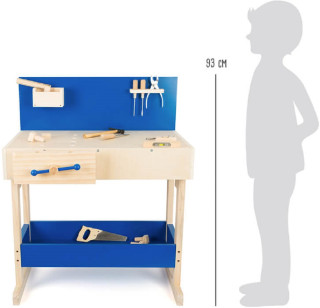 Small Foot Kinderwerkbank Blau mit Zubehör