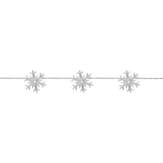 Star Trading LED-Minilichterkette Schneeflocken, 10 warmweiße LEDs