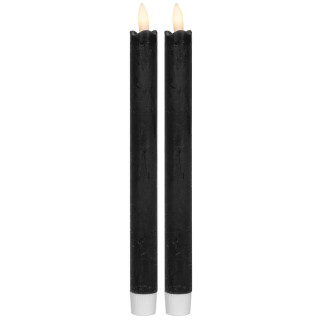 Star Trading LED-Echtwachskerzen Flamme Antique, 2er-Set, H 250 mm