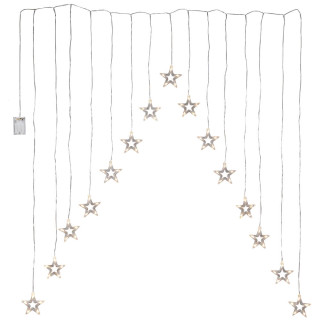 Star Trading LED-Sternenlichtervorhang Decystar, 5 x 15 warmweiße LEDs