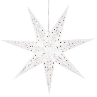 Sterntaler Weihnachtsstern Samt weiß, 1 x E27/25W