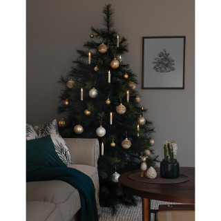 Konstsmide LED-Weihnachtsbaumkette, kabellose Kerzen, 10er-Set