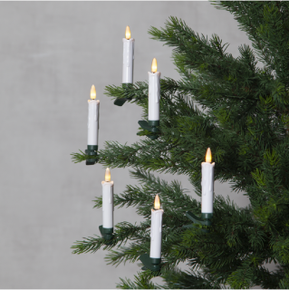 STAR Trading LED-Weihnachtsbaumkerzen kabellos FLAMME 10 BS ww innen