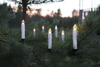 STAR Trading LED-Weihnachtsbaumkerzen kabellos BASIS 10 BS ww außen