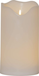 STAR Trading LED-Kerze Flamme Grand weiß 16x30cm außen