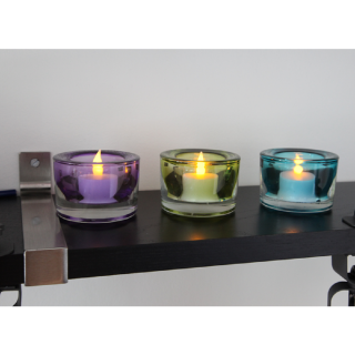 STAR Trading LED-Teelichter 6er-Set inkl. Ladestation gelb/flackernd