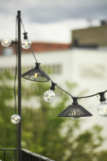 STAR Trading Lampenschirm Vide outdoor schwarz 38cm