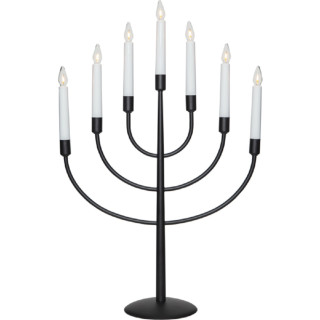 STAR Trading LED-Leuchter Metall Titus schwarz 7 BS