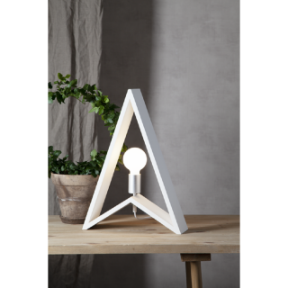STAR Trading Holzlampe KIL 48cm weiß