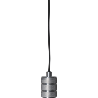 STAR Trading Lampenfassung Metall E27 Textilkabel 3,5m zink