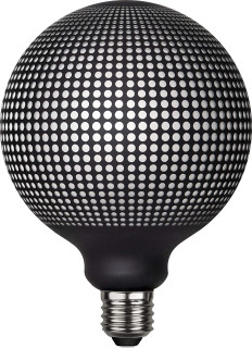 STAR Trading LED-E27 Globelampe G125 2700K 4W 100lm Graphic Dot
