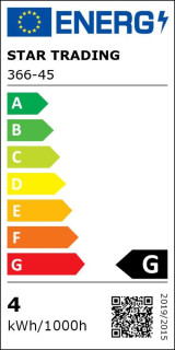 STAR Trading LED-E27 Globelampe G125 2700K 4W 100lm Graphic Dot