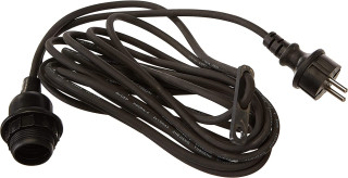 STAR Trading Lampenfassung E27 outdoor 5m schwarz
