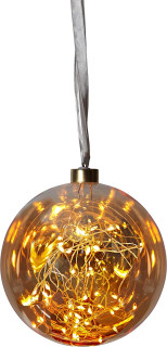 STAR Trading Glaskugel Glow mit Dew Drops 40 BS ww/orange