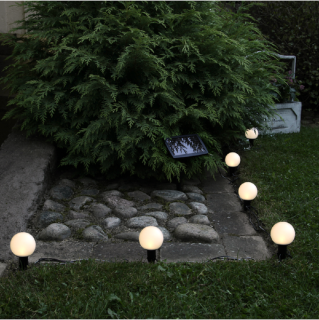 STAR Trading Solar-LED-Lichterkette BallsCombo 6 BS warmw. außen