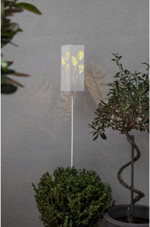 STAR Trading Solar-LED-Stab Albaleaf weiß/warmweiß außen