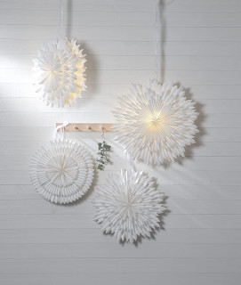 STAR Trading Stern Papier Ice 70cm weiß innen ohne Beleuchtung