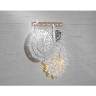 STAR Trading Stern Papier Frost 50cm weiß innen ohne Beleuchtung