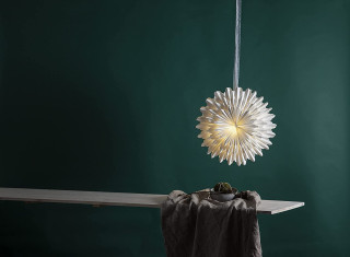STAR Trading Stern Papier Snow 50cm weiß innen ohne Beleuchtung