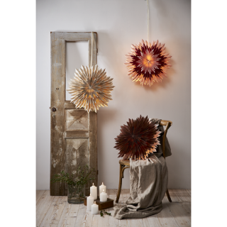 STAR Trading Stern Papier Ice 50cm braun innen ohne Beleuchtung