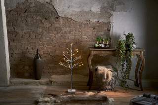 STAR Trading LED-Baum SNOWFROST TREE 36 BS warmweiß/braun innen