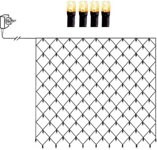 STAR Trading LED-Lichtnetz 200 BS 3x3 extrawarmw./schwarz außen