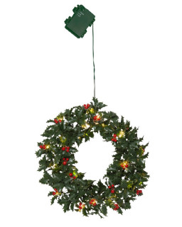STAR Trading LED-Kranz HOLLY 30cm 20 BS warmweiß außen