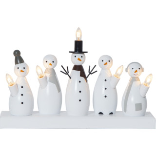 STAR Trading Leuchter Holz Snowman 5 BS